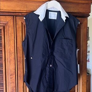 WearCisco Cut Off Navy Sleeveless Shirt with White Collar New/ Never worn